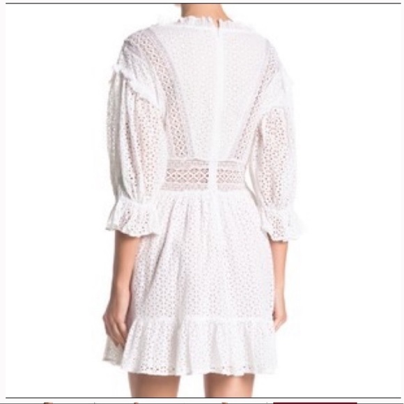 Love Sam Vivienne Eyelet Lace Boho Dress Medium - Picture 4 of 7
